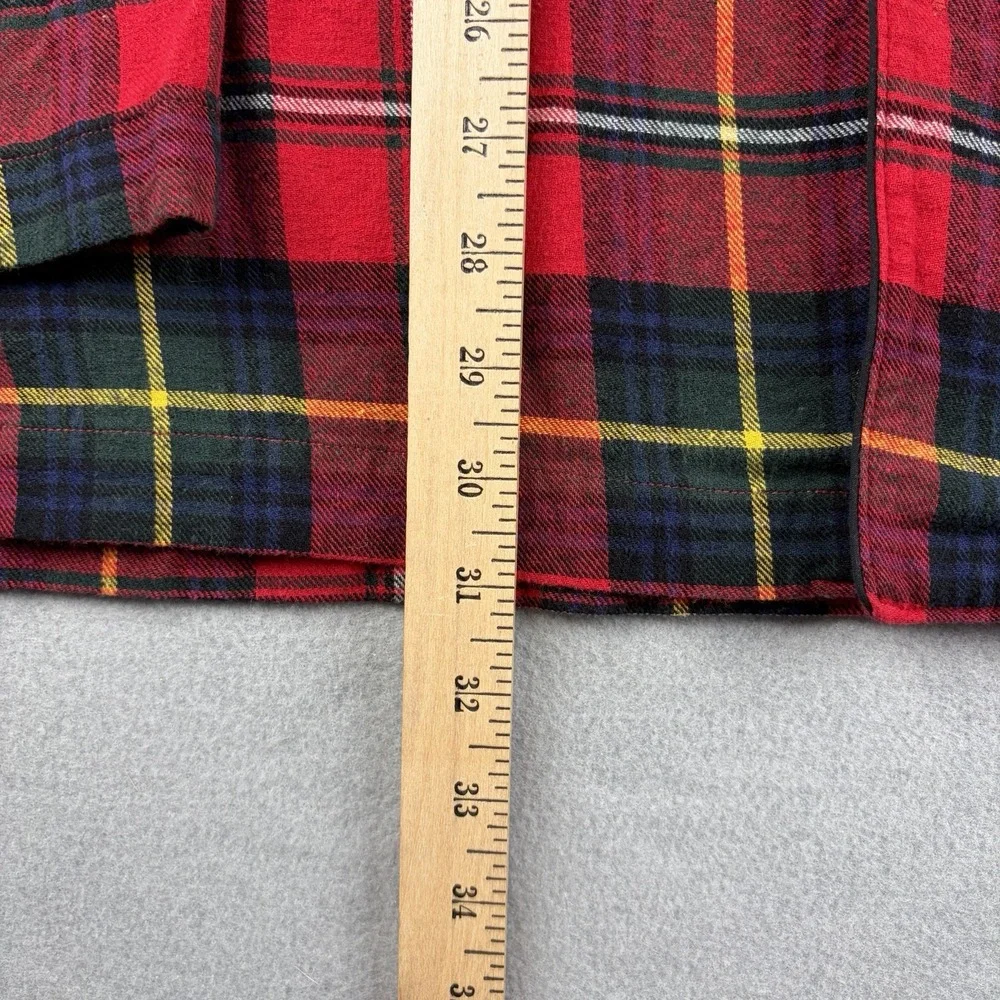 Polo Ralph Lauren Pajama Top Red Tartan Plaid Cotton Sleepwear Men's Large